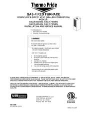 Thermo Pride GMA1-60D48N Installation And Service Manual