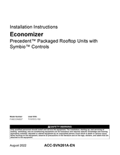Trane Precedent FIAECON002 Series Installation Instructions Manual