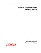 Hitachi GR4000 Series Quick Start Manual
