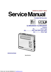 Panasonic SJ-MR230DGH Service Manual