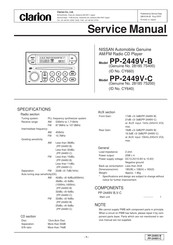 Clarion PP-2449V-C Service Manual
