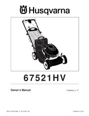 Husqvarna 67521 HV Owner's Manual
