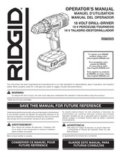 RIDGID R86005 Operator's Manual