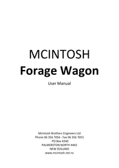 McIntosh Forage Wagon User Manual