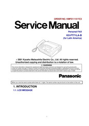 Panasonic KX-FT71LA-B Service Manual