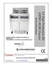Frymaster FOOTPRINT RE80 Series Service & Parts Manual