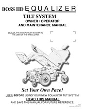Boss EQUALIZER Maintenance Manual