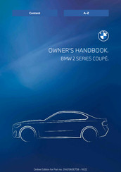 BMW 2 Series Owner's Handbook Manual