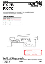 Roland PX-7C Service Notes