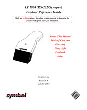 Symbol LT 1804 Product Reference Manual