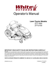 White Outdoor ZTT-1850 Operator's Manual
