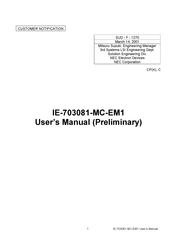 NEC IE-703081-MC-EM1 User Manual