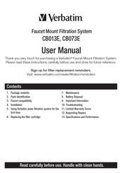 Verbatim CB073E User Manual