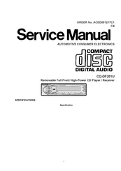 Panasonic CQDF201U - AUTO RADIO/CD DECK Service Manual