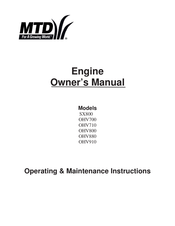 MTD SX800 Owner's Manual