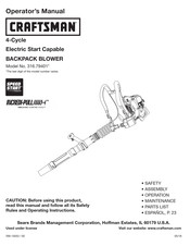 Craftsman Speed Start 316.79401 Series Operator's Manual