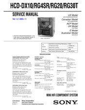 Sony HCD-DX10 Service Manual