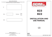 Gemini 823 Series Installation And Use Manual