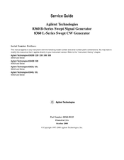 Agilent Technologies 8360 B Series Service Manual