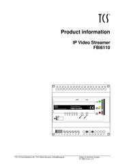 TCS FBI6110 Product Information