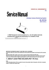 Panasonic BL-WV10A Service Manual