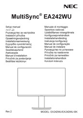 NEC MultiSync EA242WU Setup Manual