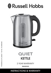 Russell Hobbs Quiet RHK26330 Instructions And Warranty