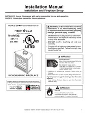 Hearth And Home Technologies Heat & Glo EM-415 Installation Manual