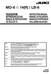 JUKI MO-6000 Series Instruction Manual