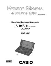 Casio ZX-305 Operation, Service Manual & Parts List