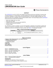 Texas Instruments LM38020EVM User Manual