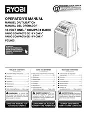 Ryobi ONE+ PCL600 Operator's Manual