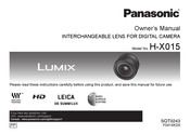 Panasonic LUMIX H-X015K Owner's Manual