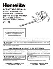 Homelite UT44110 Operator's Manual