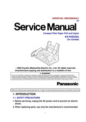 Panasonic KX-FHD332C Service Manual