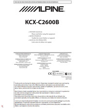 Alpine KCX-C2600B Owner's Manual
