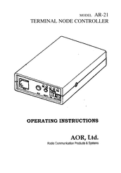 AOR AR-21 Operating Instructions Manual
