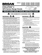 Broan QP230WW Instructions Manual