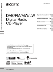 Sony CDX-DAB700U Operating Instructions Manual