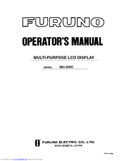 Furuno MU-200 Operator's Manual