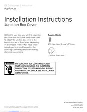 GE Profile PDW9880NSS Installation Instructions Manual
