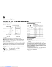 GE DVLR223GEWW Dimensions And Installation Information