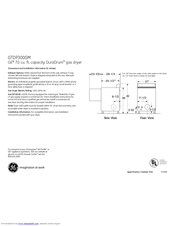 GE GTDP300GMWS Dimensions And Installation Information