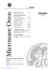 GE JEM31WF - Spacemaker II Microwave Oven Owner's Manual