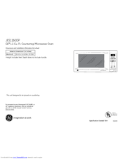 GE JES1160DPWW - 1.1 cu. Ft. Countertop Microwave Oven Datasheet