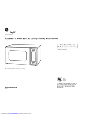 GE JES2251SJ - 2.2 CF Countertop Microwave XL LG Capacity Datasheet