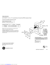 GE Profile PEB1590DMBB Dimensions And Installation Information