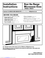 GE JVM3670BFBB Installation Instructions Manual