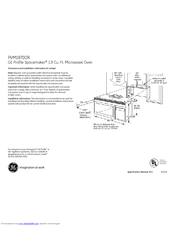 GE Profile Spacemaker PVM1970DR Dimensions And Installation Information