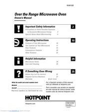 GE RVM1535DMWW - HotpointR 1.5 cu. Ft. Microwave Oven User Manual